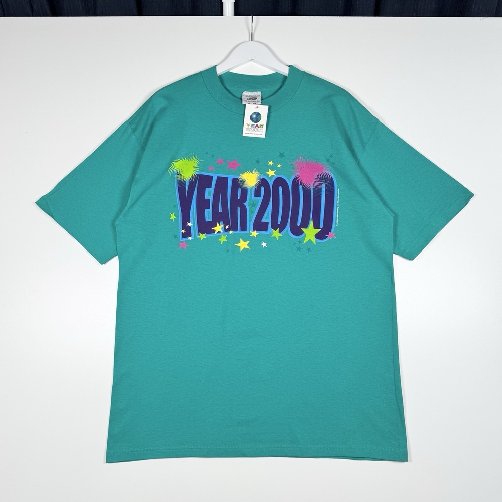 + NEW w/ TAGS - Vintage Year 2000 Y2K Shirt - Green - Men's XL